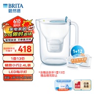 碧然德（BRITA）设计师滤水壶2.4L过滤净水器净水壶style Cool壶+去水垢专家版滤芯12枚（含组套）