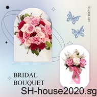 1/2/3 Cloth Brides Bouquet Wedding Look Handcrafted Silk Flowers Artificial Flowers Hand Held Flowers