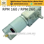 A58SW-555 High Torque DC12V WORM GEAR MOTOR GEAR MOTOR ZUMO ROBOT (RPM27/ RPM80/ RPM120/ RPM160/ RPM