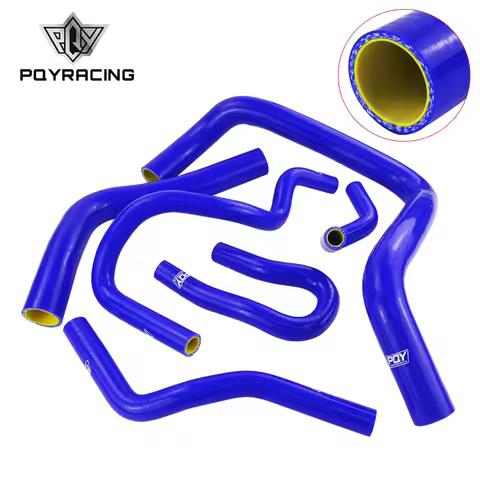 blue & yellow 6PCS Silicone Radiator Hose kit For HONDA CIVIC DOHC Type R DC2 EK4/9 B16A/B B18C With
