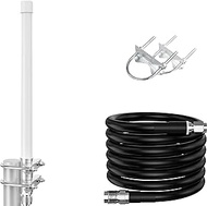 Helium Miner 5.8 dbi Antenna LoRa 915 MHz 20 Inch Tall Indoor Outdoor w/Updated Raigen 400 Low Loss Cable Omni-Directional HNT Hotspot for MNTD, Nebra, RAK, Bobcat, Syncrob, and Sensecap