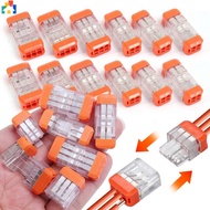 Quick Terminal Block 2 Pin / 3 Pin Universal Compact Electrical Cable Splice Connector Small Push-in