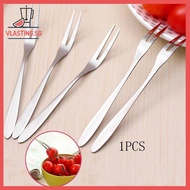 1 pc Fruit Fork Two Tooth Dessert Salad Stainless Steel Canteen Hotel