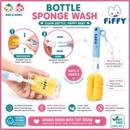 Fiffy sponge bottle brush & Teat brush (berus botol susu&berus puting)