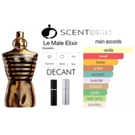 💯 Original JPG Le Male Elixir - 3ml / 5ml Decant / Travel Spray Perfume / Lover Le Parfum Aviator Ul