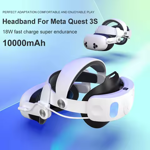 Head Strap 10000mAh Battery For Meta Quest 3/Quest 3S VR Headset Elite Strap Replacement Improve Com