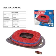 Allianz Arena Bayer Munich SVD football stadium model, soccer stadium assembly toy, 3D paper lego mo