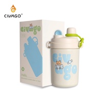 CIVAGO (17oz/510ml)แก้วน้ําฉนวนสุญญากาศพร้อมหลอดแก้วกาแฟเซรามิกความจุขนาดใหญ่สําหรับนักเรียนเด็ก