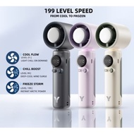 [199 Speed] High Speed Cooling/AC Fan 199 Gear Speed Wind USB Rechargeable Portable Hand Flectric Fa