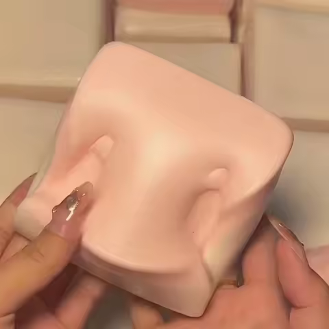 Squishy Double-Sided Sticky Rice Cake Pink Slow Rising Rice Cake Squishy Slow Rebound Cake Bread Str