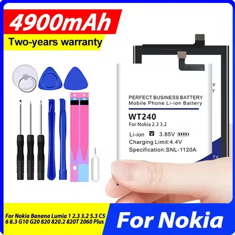 BV-6A WT240 HE316 BP-5T WT340 BV-5V HE365 Battery For Nokia Banana Lumia C5 6 8.3 1 2.3 3.2 5.3 820 