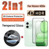 2 IN 1 Tempered Glass Honor 600e Glass Film for Honor 600 Honor 600 Pro 600e Honor 600 Lite 3D Lens 