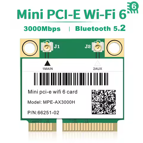 Wifi 6 3000Mbps Bluetooth 5.2 Mini PCI-E Card For AX200 AX200HMW Wireless Adapter MPE-AX3000H For La