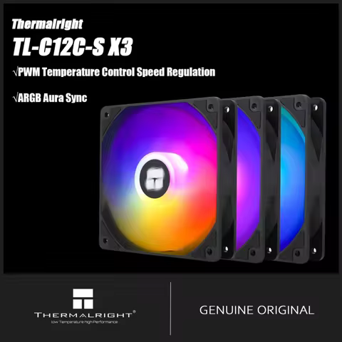 Thermalright 120mm Case Fan TL-C12CW-S/C12C-S/C12CW/C12C *3 CPU Cooling Fan ARGB 120mm High Performa