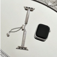 1PC Fashionable Metal T-Shaped Full Diamond Bracelet For Apple Watch Bands, Compatible With Apple Wa