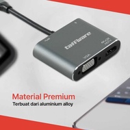 SLTNSTR Video Adapter 4 in 1 USB Type C to HDTV VGA PD Charging 4K - D87