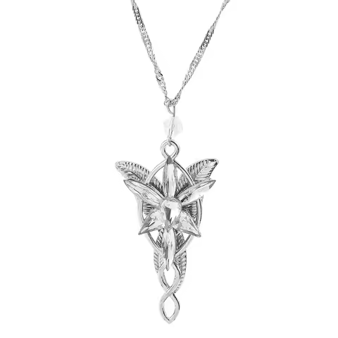 Fashion Arwen Evenstar Necklace The Elves Princess Crystal Zinc Alloy Pendant Jewelry For Women Girl