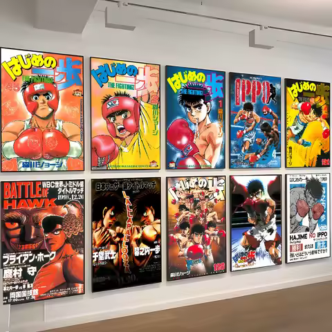 Hajime no Ippo Japan Cartoon Anime DIY Sticky Poster Fancy Wall Sticker for Living Room Bar Decorati