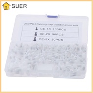 SUER 250 Pcs Closed End Wire Connector, 16-14 12-10GA Crimp Terminal, Electrical Wire 22-16 AWG Gaug
