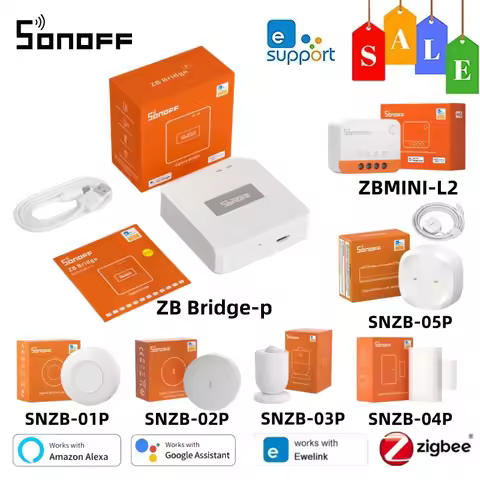 SONOFF SNZB1P/2P/3P/4P SNZB-05P Zigbee Water Leak Sensor ZbminiL2 SNZB-02D Zigbee Door Window Sensor
