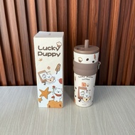 Civago Lucky Puppy Tumbler Stainless Steel Ceramic Coating 780ml New