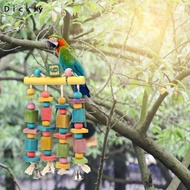 Dickly Wooden Budgies Hanging Swing Wooden Blocks Budgie Conures Bird Chewing Toy