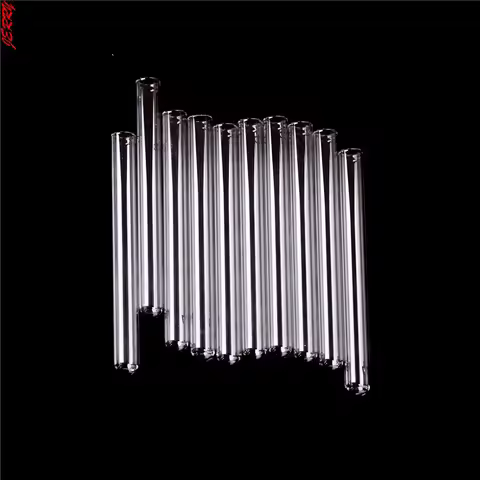 New 10pcs/batch Transparent Pyrex Glass Blow Tube 100mm Long Thick Wall Test Tube 10*100mm