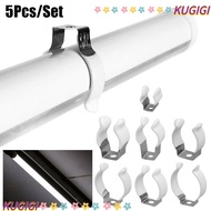 KUGIGI 5Pcs Spring Terry Clip, Base Tool Fixing Clips Lamp Tube Clip,  T3/T4/T5/T6/T7/T8/T9/T10 Clam