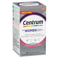 Centrum for Women 50+ 90 Tablets เซ็นทรัม วิตามินบีรวม สำหรับผู้หญิง 90 เม็ด