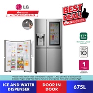 LG InstaView Door-in-Door Fridge 675L GC-X247CSAV Inverter Side by Side Fridge / Refrigerator / Peti Sejuk with Ice and Water Dispenser