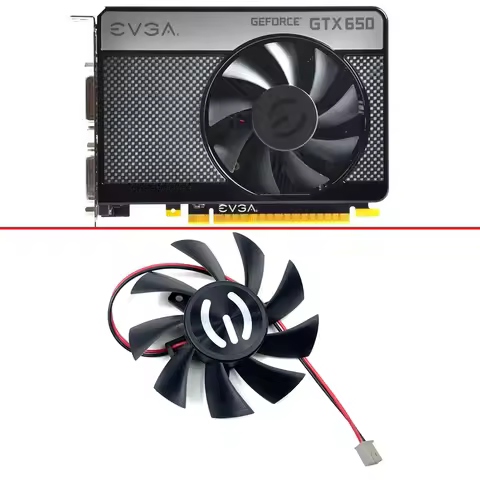 NEW Cooling Fan 65MM 2PIN T128015SH GPU FAN For EVGA GTX 650 650Ti GTS 450 Graphics Card Cooler Fan