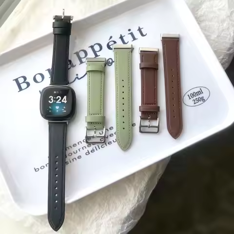 Correa Leather Strap for Fitbit Versa 4/Versa 3/Versa 2 Replace Wrist Strap Band For Fitbit Sense / 