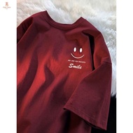 Loose-sleeved t-shirt made of cotton fabric, round neck shirt for men and women - SMILE shirt-SHOPTH