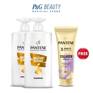 Pantene Pro-V Daily Moisture Renewal Shampoo (680ml) FREE 3 Minute Miracle Total Damage Care Conditi