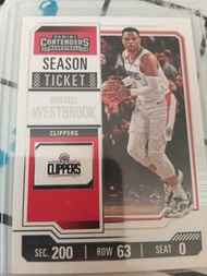 Russell Westbrook Panini Contenders card