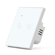 [5675] BSEED Smart Light Switch 2 Gang 1 Way,WiFi Touch Switch White,Compatible with Alexa and Google Home, Smartlife