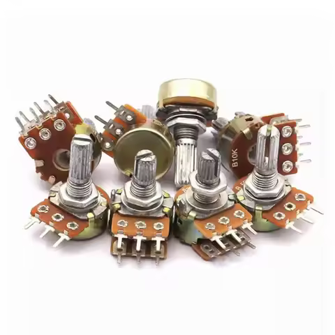 1pcs WH148 3pin 6pin 15mm 20mm B1K B2K B5K B10K B20K B50K B100K B250K B500K B1M Potentiometer 1K 2K