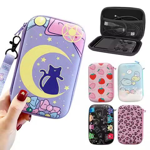 Lanyards Storage Bag Case For R36S R36H RG35XX H R36 Ultra K36 Video Game Console Handbag Pouch Prot