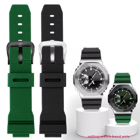Silicone Rubber Watch strap For Casio G-Shock GM2100 GA2100 DW5600GM GA 2100 DW6900 Wristband Watch