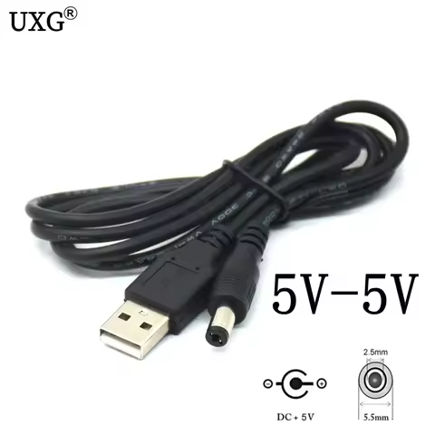 1M USB to DC 5.5 2.5mm power boost line DC 5V to DC 5V 9V / 12V Step UP Module USB Converter Adapter