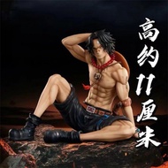 One Piece Figure Negative Injury Ace gk Sitting Desktop Model Ornaments Anime Peripheral Boys Chassi