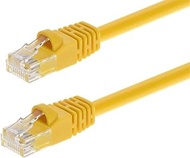 50ft, Yellow RJ45 CAT6 Ethernet Patch Cable, UTP, Snagless/Molded Boot