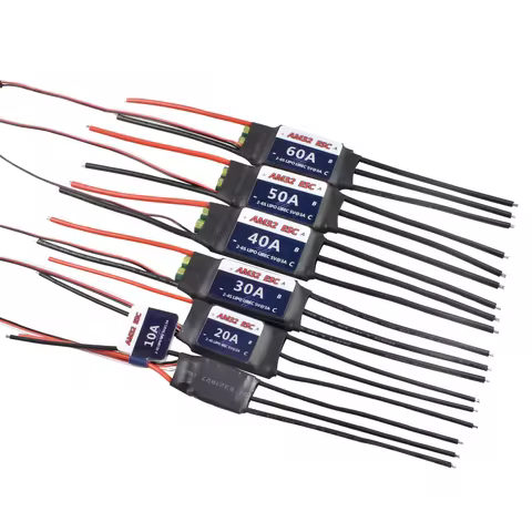 AM32 10A 20A 30A 40A 50A 60A 80A 100A Brushless ESC 32-bit BEC/UBEC Signal Cable PWM/DSHOT/Sine FPV 
