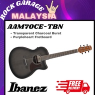 Ibanez AAM70CE-TBN Advanced Acoustic Series Acoustic Electric Guitar,Transparent Charcoal Burst (AAM