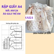 A4 PAPER cut and sewn girls' ruffle vestJacket - AN124