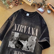 UNBR Nirvana vintage black oversized degraded classic tshirt for men