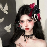 Halloween Bow Rose Skull Hair Clip Women Gothic Style Hair Accessories