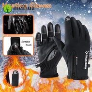 MEIHUAA Riding Gloves Winter Black Color Waterproof Racing Riding Gloves