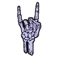 Rock Skull Enamel Pin Skull Hand rock Badge Halloween Accessories