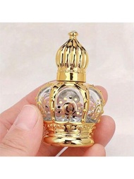 1入組12ml豪華金色精油滾輪瓶,可裝香水和玻璃滾珠精油瓶,化妝品容器